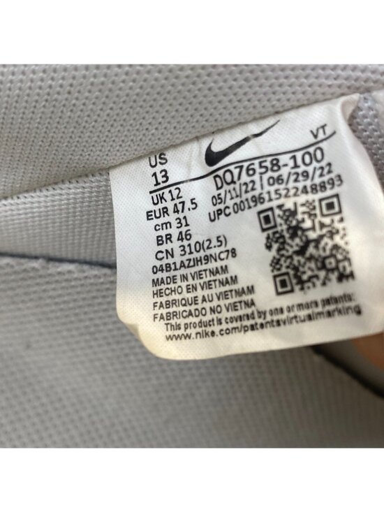 Size 13 - Nike Air Force 1 \'07 LV8 40th Anniversary White Black DQ7658-100 Men\'s main image 13